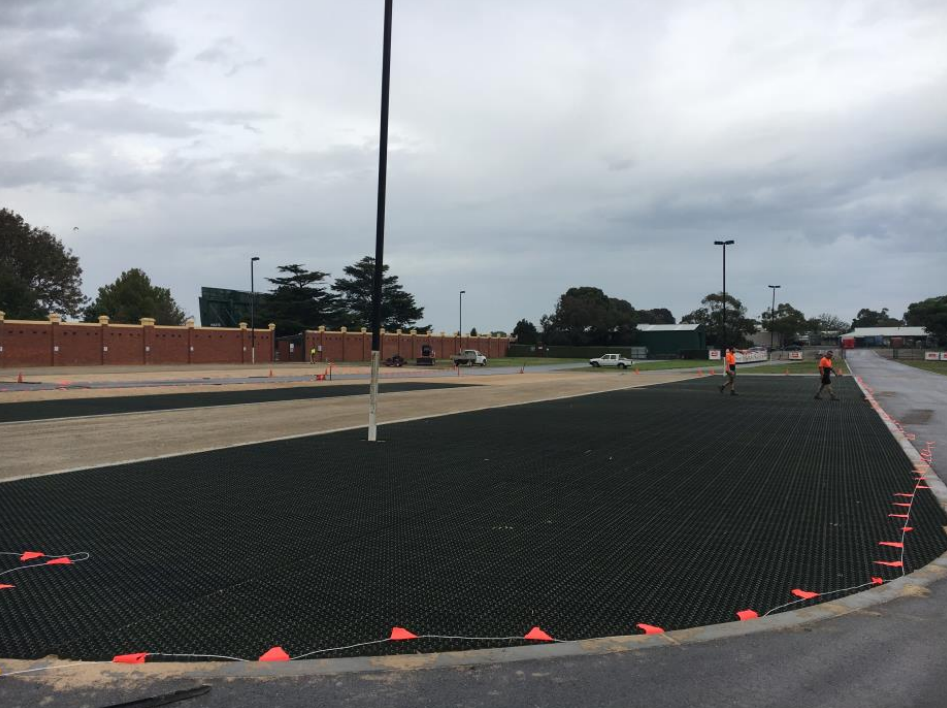 Melbourne Racing Club Caulfield Racecourse GrassCel reinforced turf parking